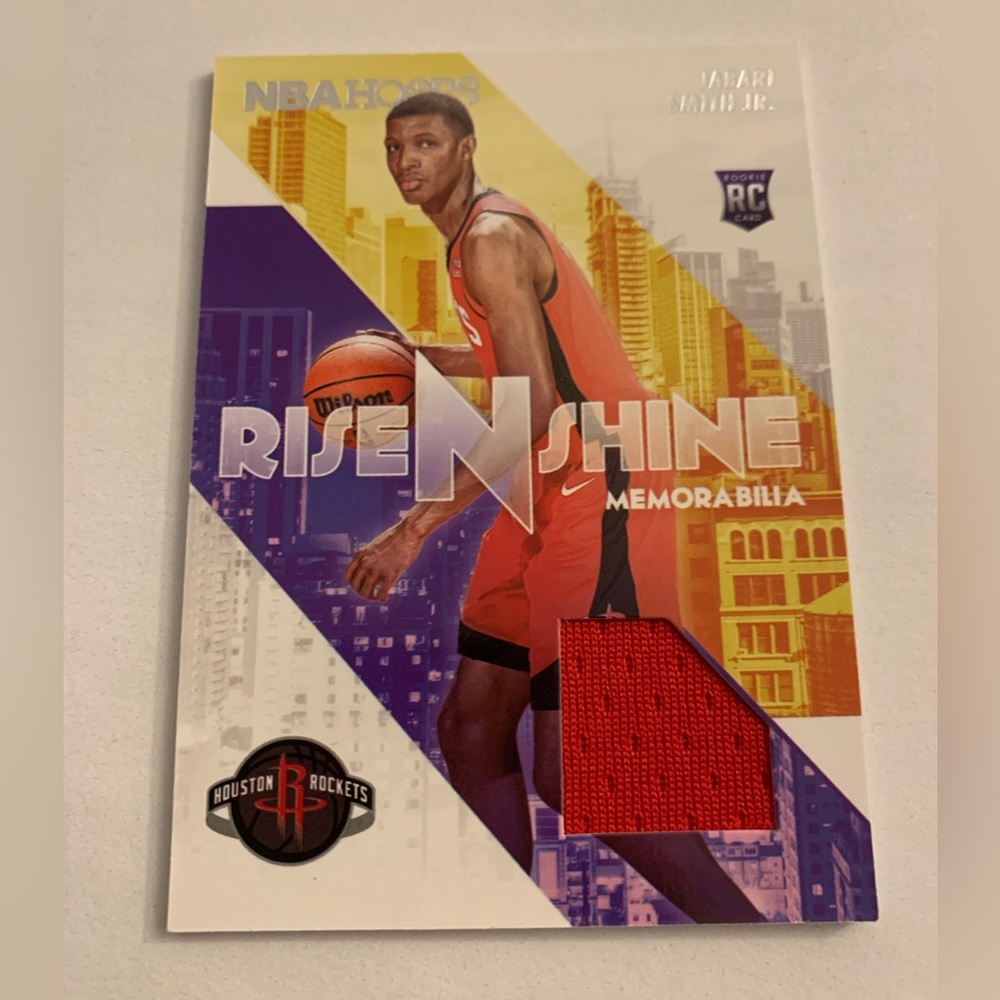 2022-23 Panini Hoops Jabari Smith Jr. Rise N Shine Memorabilia Patch RC #RS-JSJ